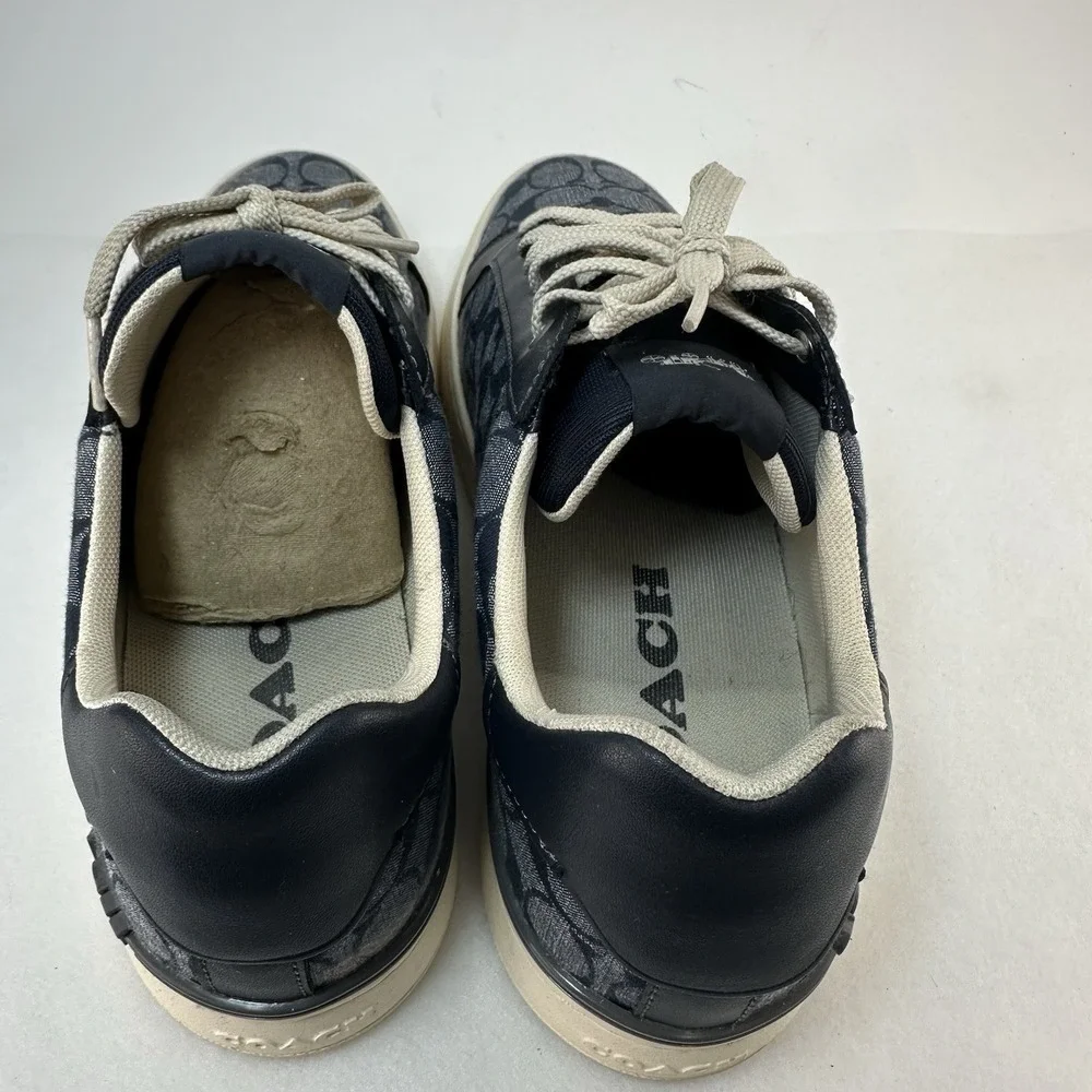 Coach Men's Clip Signature Chambray Low Top Size 11.5D CH087 Color Midnight Navy